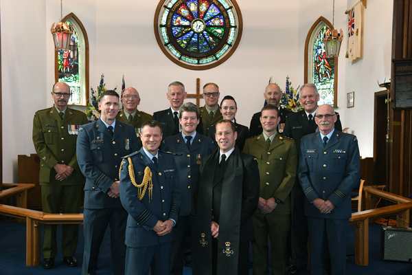 NZDF Chaplains standing together in a chapel