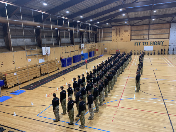 NZDF personnel ready to take on the ropes at the gym