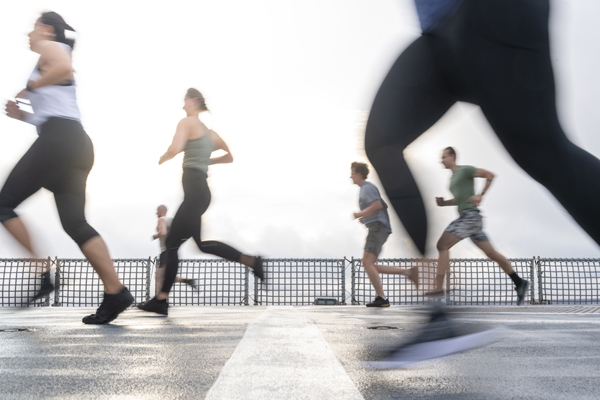 Blurred image of NZDF personnel running