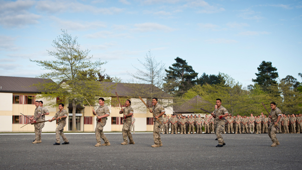 NZDF members at Burnham Military Camp